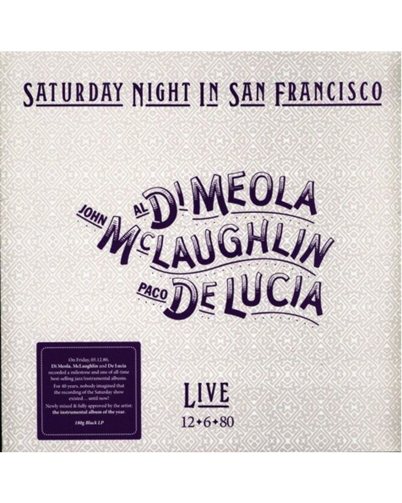 Di Meola/McLaughlin/De Lucia: Saturday Night in San Francisco LP