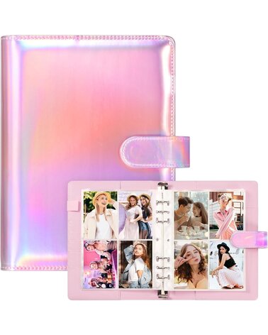 A5 PHOTO CARD BINDER (HOLOGRAPHIC PINK) (K-POP)