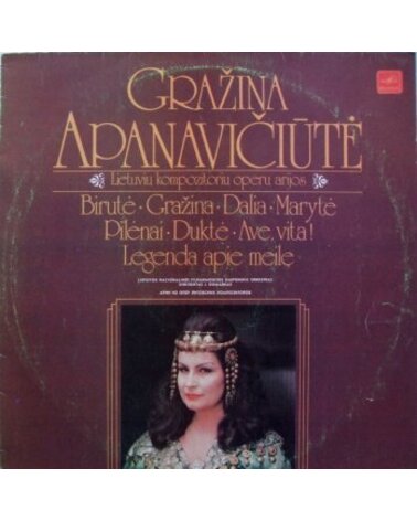 APANAVIČIŪTĖ GRAŽINA: OPERŲ ARIJOS CD