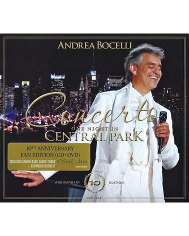 BOCELLI ANDREA: CONCERTO: ONE NIGHT IN CENTRAL PARK  10TH ANNIVERSARY EDITION CD/DVD