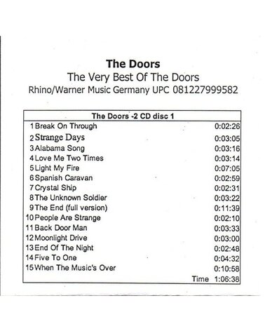 DOORS: VERY BEST OF 2CD