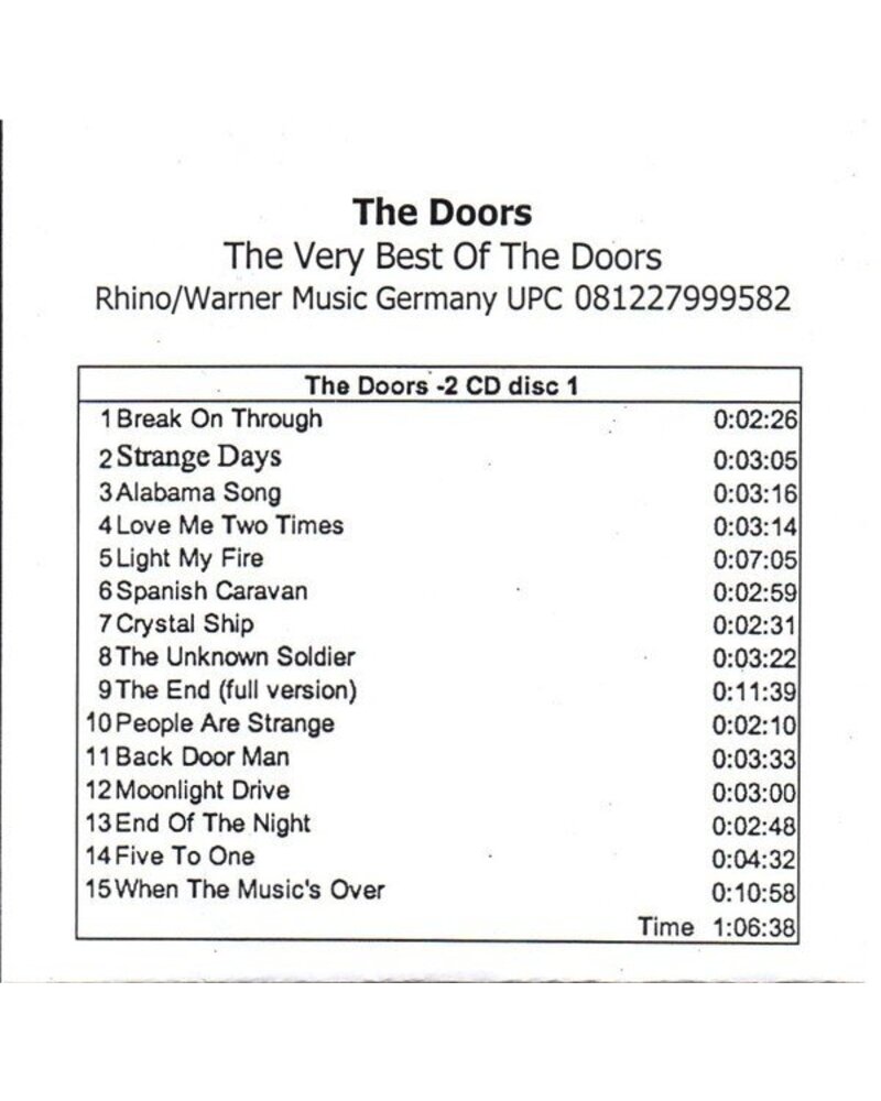 DOORS: VERY BEST OF 2CD